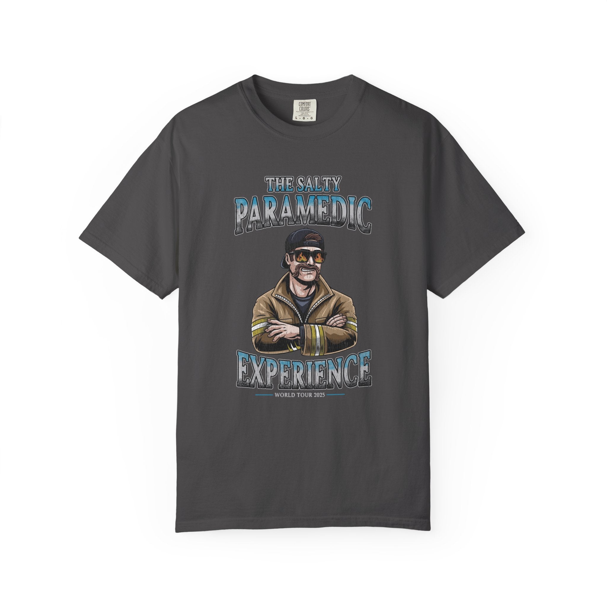 The Salty Paramedic Experience T-shirt (Blue Font)