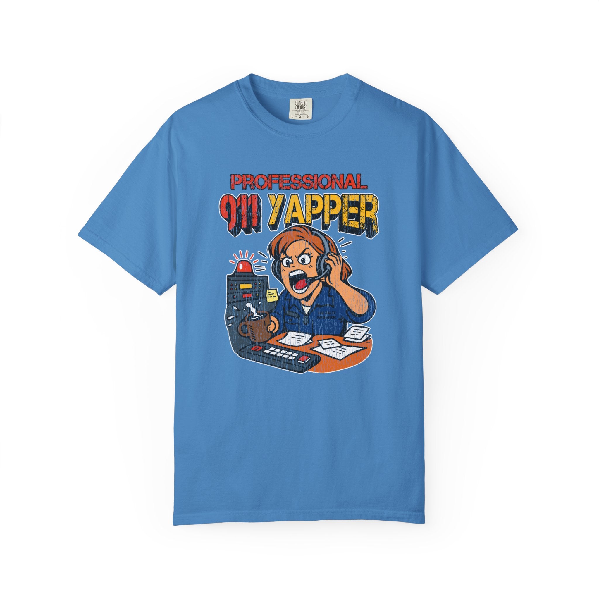 "Professional 911 Yapper" Retro Dispatcher Graphic Tee