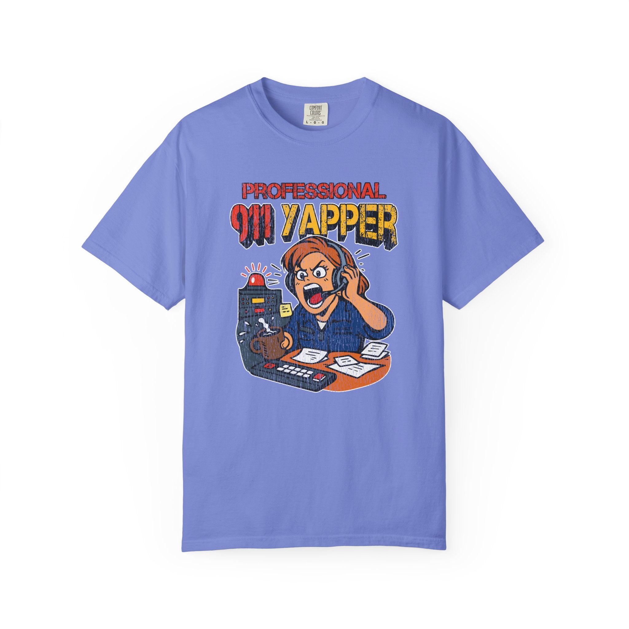 "Professional 911 Yapper" Retro Dispatcher Graphic Tee