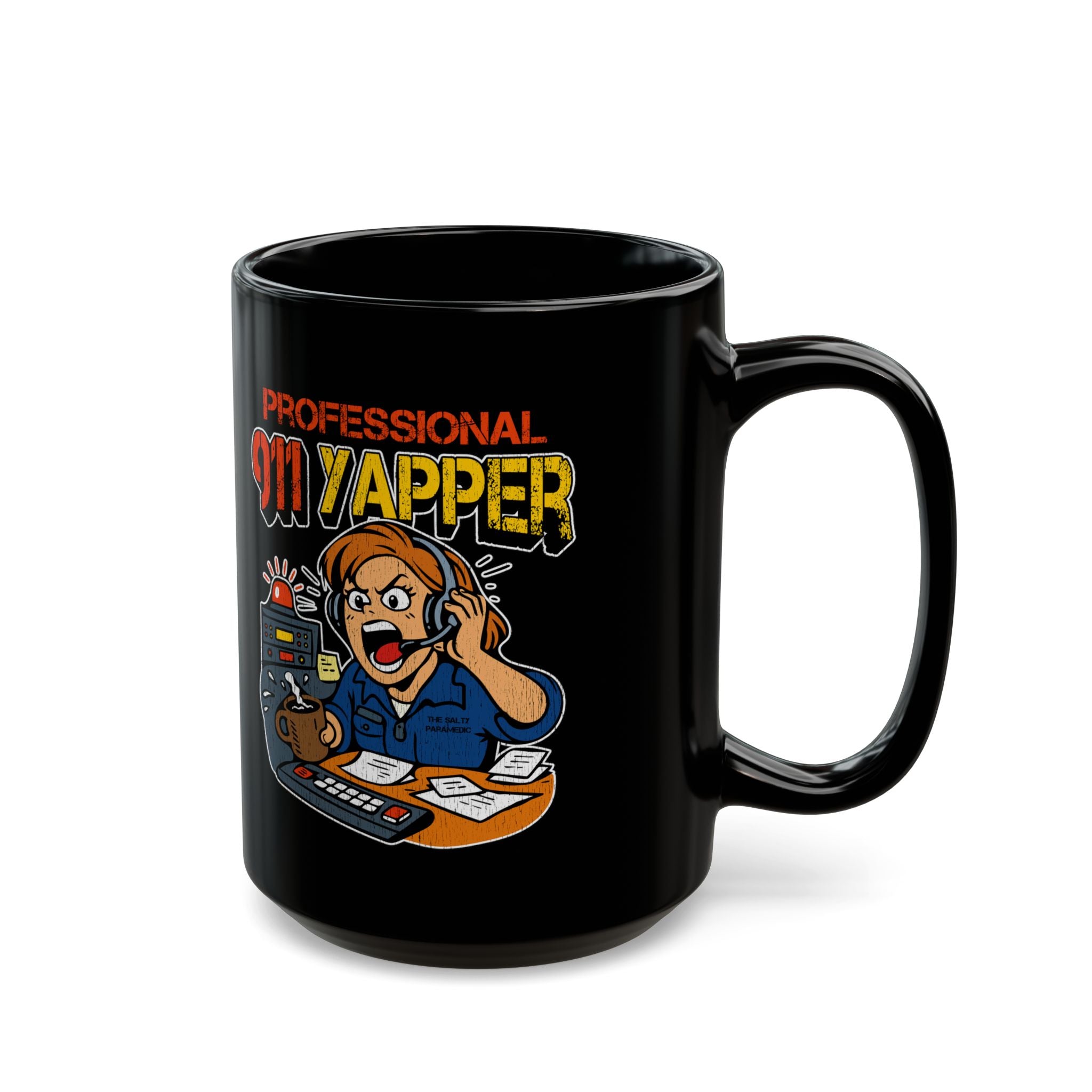 Professional 911 Yapper Black Mug