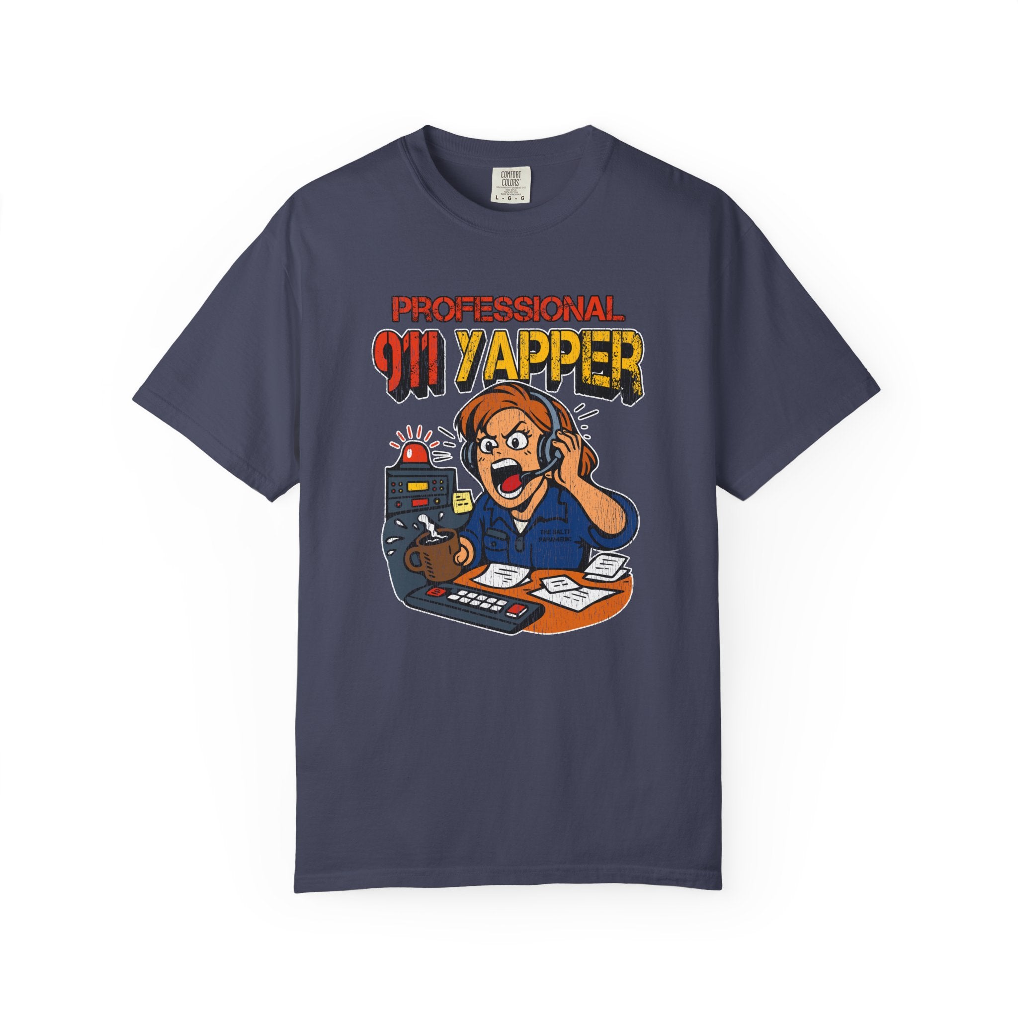 "Professional 911 Yapper" Retro Dispatcher Graphic Tee
