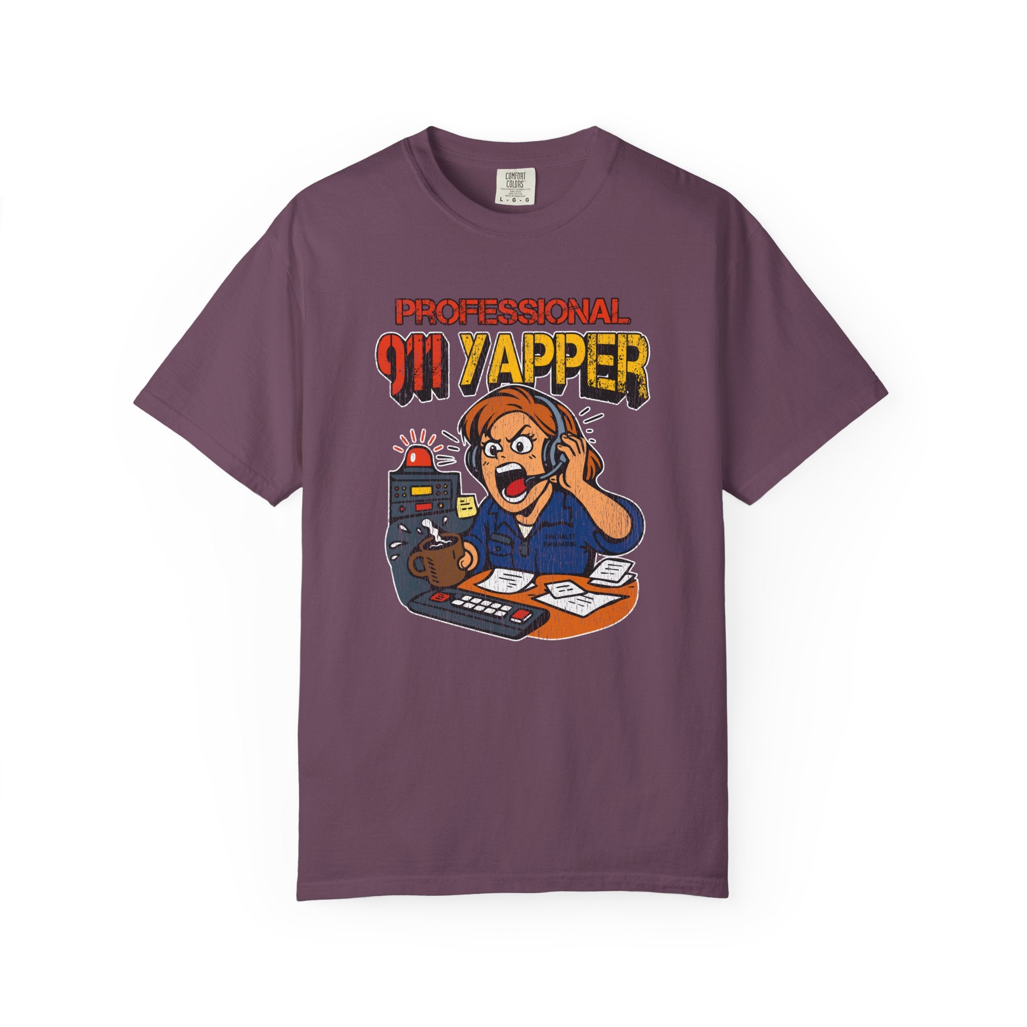 "Professional 911 Yapper" Retro Dispatcher Graphic Tee