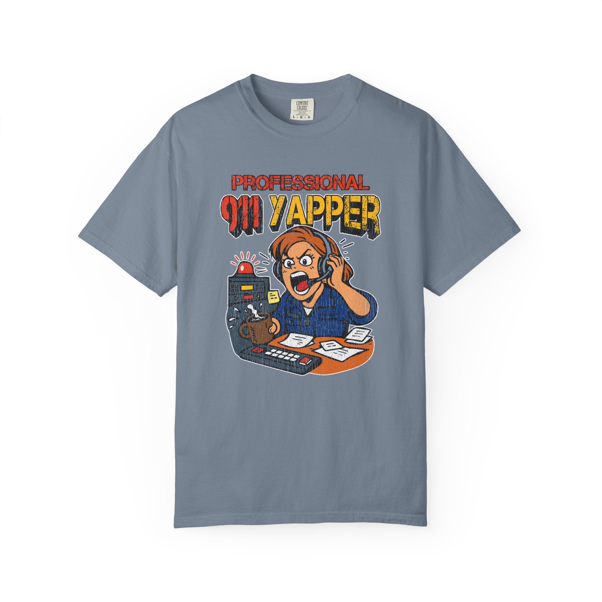 "Professional 911 Yapper" Retro Dispatcher Graphic Tee