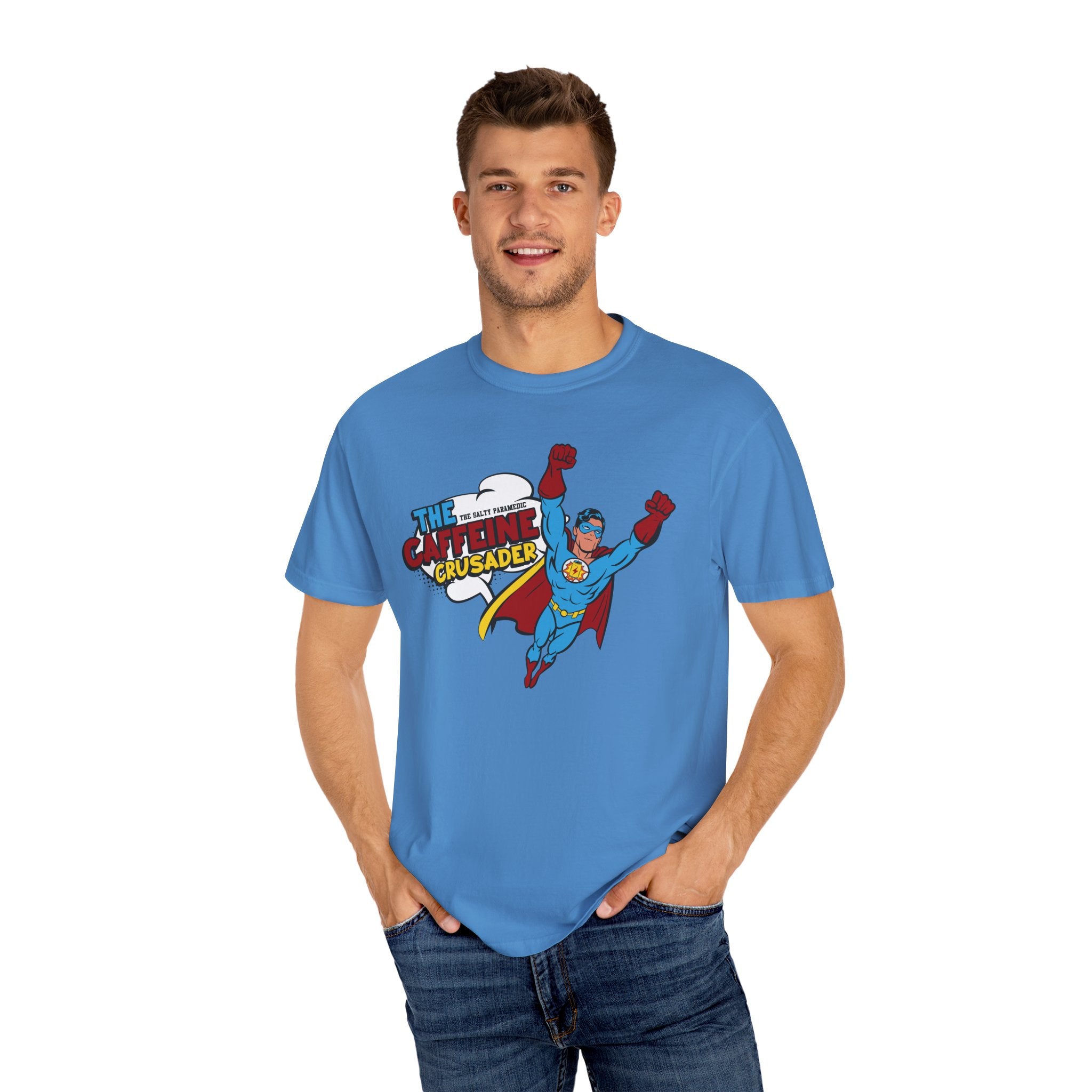 Caffeine Crusader T-Shirt (Graphic on Front)