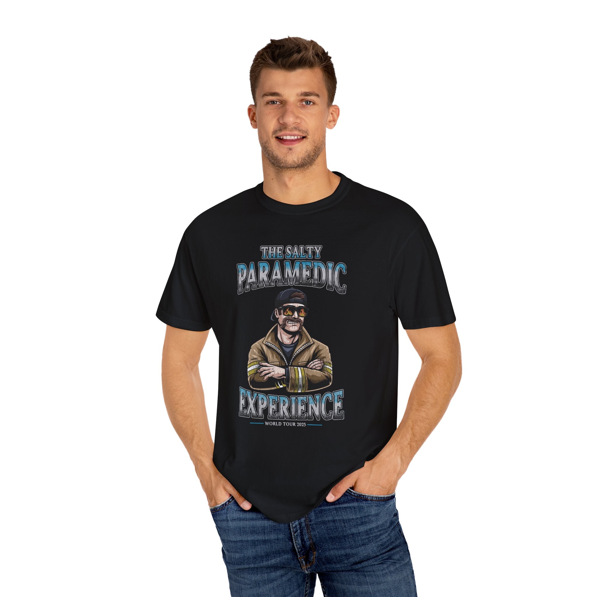 The Salty Paramedic Experience T-shirt (Blue Font)