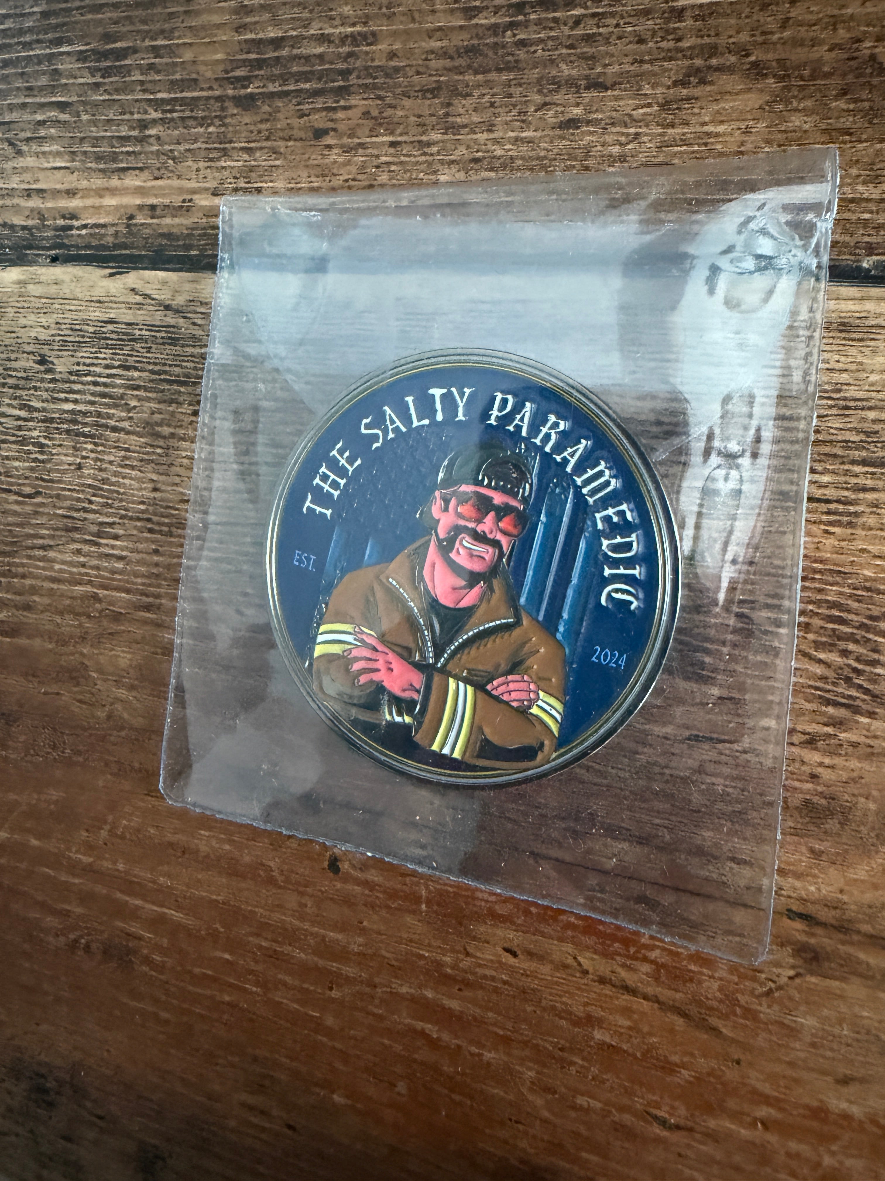 2 inch Salty Paramedic Challenge Coin